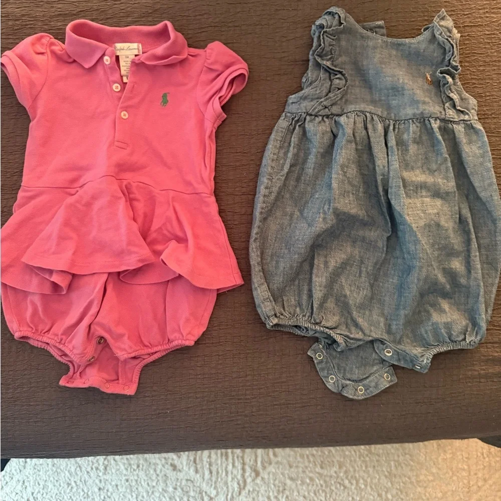 Baby 6 months girl Polo Ralph Lauren onesies Bundle - Picture 1 of 3